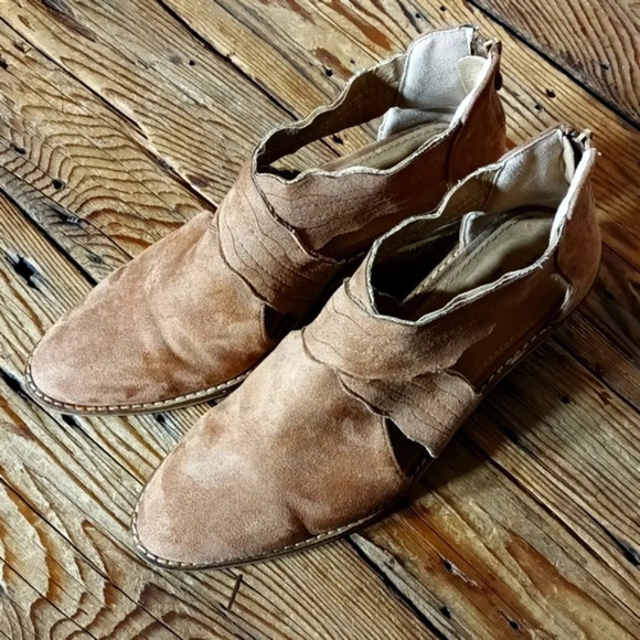 Cowgirlcore Let's See Style Los Angeles Suede cutout bootie with heel zipper 6 - Picture 7 of 14